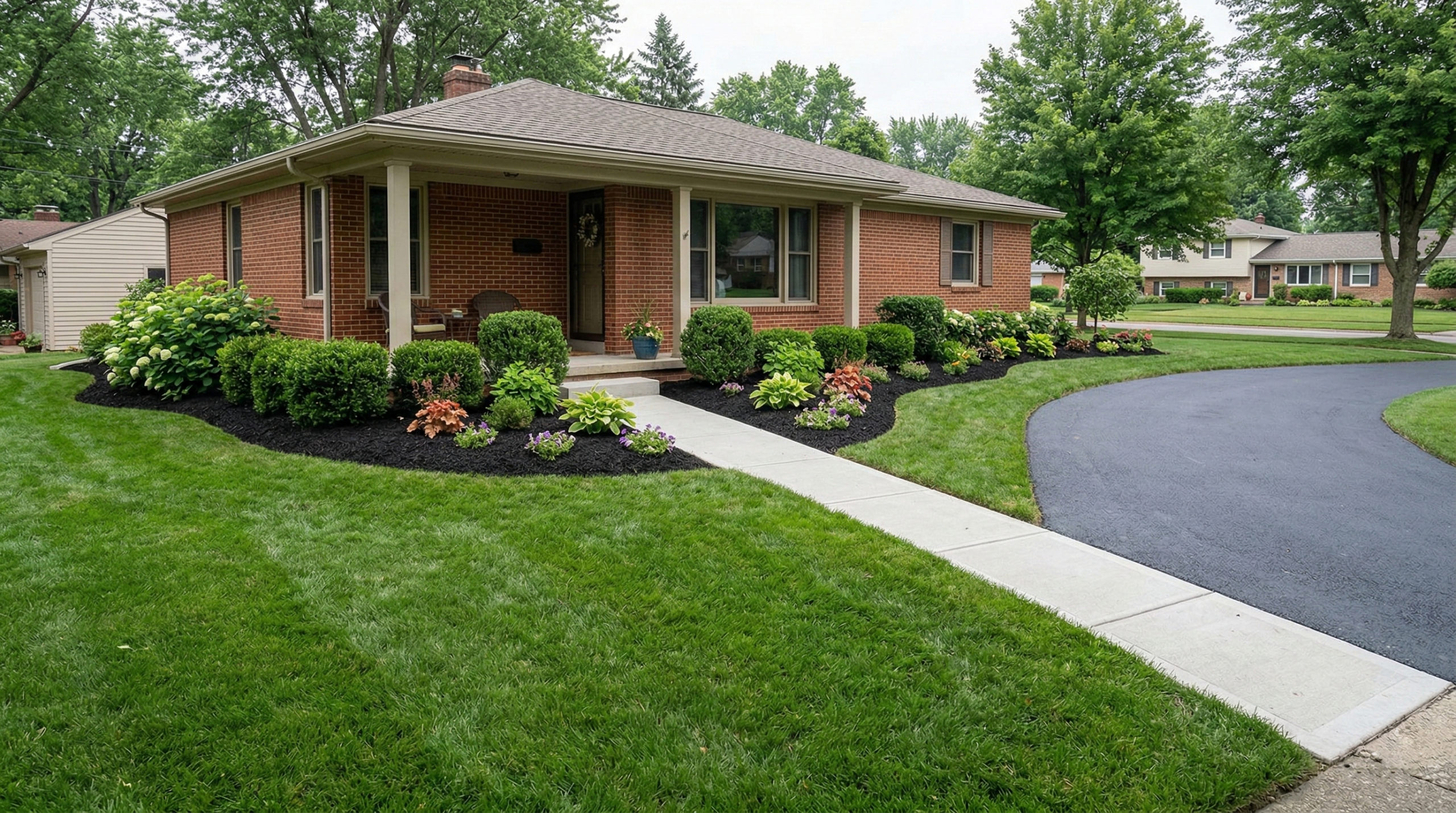 landscaping Farmingdale nj project with clean outdoor maintenance